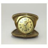 VTG LINDEN TRIANGLE CLAMSHELL TRAVEL ALARM CLOCK