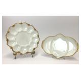 ANCHOR HOCKING MILK GLASS DEVILED EGG TRAY PLATTER
