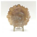 IMPERIAL CHOCOLATE SLAG GLASS WINDMILL BOWL