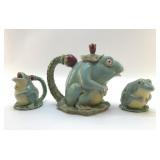 BELLA CASA GANZ CERAMIC FROG TEA SET