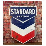 STANDARD GAS STATION CHEVRON TIN METAL SIGN