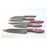CUSTOM HANDMADE CHEF KNIVES SET OF FIVE