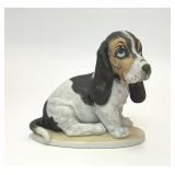 1983 HOMCO PORCELAIN BASSET HOUND PUPPY FIGURINE