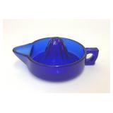VTG COBALT BLUE GLASS CITRUS JUICER REAMER