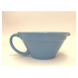 VTG BLUE RIBBED CERAMIC BATTER BOWL
