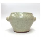 CERAMIC CRACKLE GLAZE PLANTER POT VASE