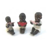 BLACK AMERICANA BISQUE FIGURINES 2"