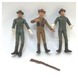 1966 AMERICAN HEROES FIGURES (3)  6"