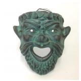 GREEK THEATRE TERRACOTTA SATYR PAN MASK WALL DECOR