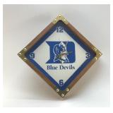 DUKE BLUE DEVILS CLOCK IN 11 X 11