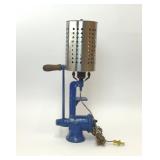 VTG UPCYCLED BLUE MEAT GRINDER LAMP