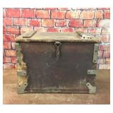 ANTIQUE WOODEN ROLL BUTTER CRATE CHEST