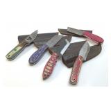 5 CUSTOM-MADE KNIVES WITH SHEATHS 8 '