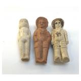 3 GERMAN FROZEN CHARLOTTE DOLLS  2.5'