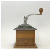 VTG WOOD METAL HAND MILL COFFEE GRINDER