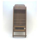 WOOD SHELF & TOWEL BAR
