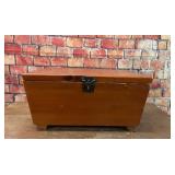 WOODEN STORAGE BOX SMALL TRUNK
