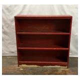 SMALL BOOKSHELF, PAINTED RED