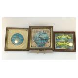 3 VTG FRUIT CRATE LABELS FRAMED