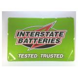 INTERSTATE BATTERY METAL SIGN