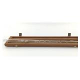 HALL CRYSTAL FLUTE, WOODEN CASE