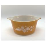 BUTTERFLY GOLD PYREX CASSEROLE