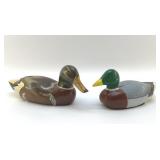 2 CARVED WOOD DUCK DECOYS