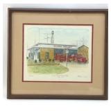 GUIL-RAND FIRE DEPT. FRAMED LOCAL ART SIGNED