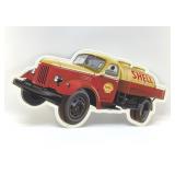 SHELL OIL TRUCK METAL SIGN 22"