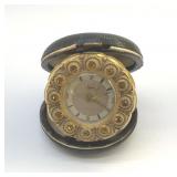 GERMAN KAISER JEWELED TRAVEL ALARM CLOCK