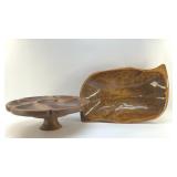 WOOD MONKEYPOD LAZY SUSAN, LARGE BOWL