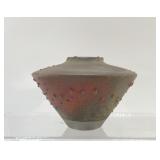 NORMAN BACON, RAKU GLAZED SQUAT VASE