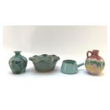 4 NC POTTERY PIECES