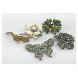 VTG RHINESTONE, BROOCHES AND PENDANT