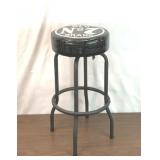 30" Jack Daniels, metal and cushion stool