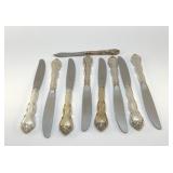 GORHAM STERLING SILVER KNIVES 635 grams