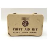 MEDICAL SUPPLY COMPANY 1950S FIRST AID KIT