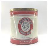 MUSSERï¿½S POTATO CHIPS, VINTAGE TIN