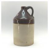 ANTIQUE GLAZED TWO-TONE POTTERY JUG