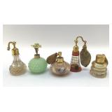 5 ANTIQUE PERFUME bottles, Germany, USA