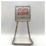1940S ENJOY A CONE ICE CREAM CONE DISPENSER