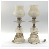 2 VICTORIAN DRESSING, TABLE LAMPS