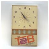 1960 TAB SUGAR FREE COLA CLOCK