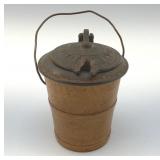 1800 CAST-IRON HORSE GLUE MELTING  POT