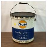 Vintage Gulf 35 pound grease can