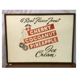 45x34" cardboard Ice Cream advertising sign