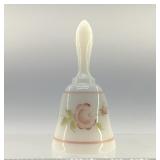 FENTON HAND PAINTED MILK GLASS BELL