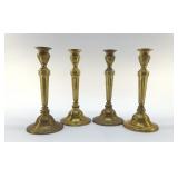 ANTIQUE BRASS CANDLESTICKS 10"