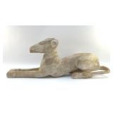 LARGE CARVED WOOD, GREYHOUND DOG 25"