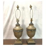 32" black and gold designer lamps